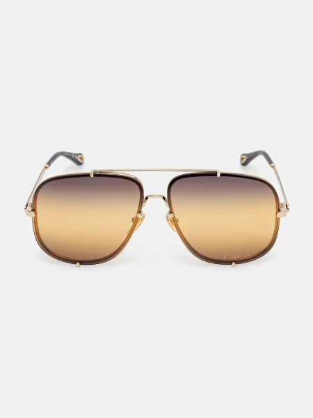 Chloé ochelari de soare auriu