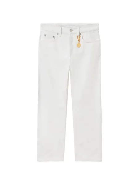 Blugi drepți Stella Mccartney alb