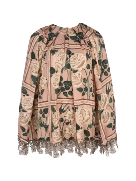 Bluză Biyan cu broderie roz