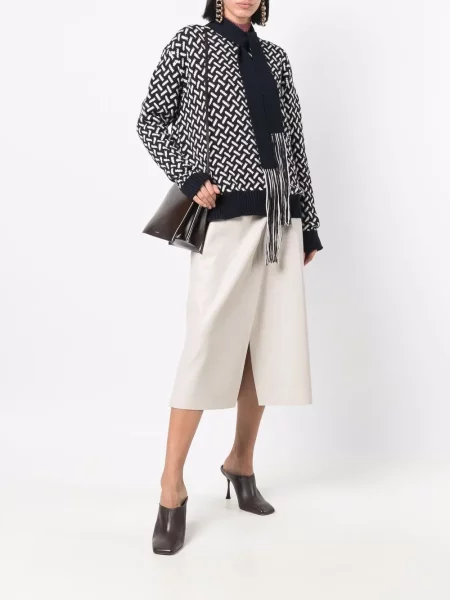 Vilnonis šalikas Jil Sander mėlyna