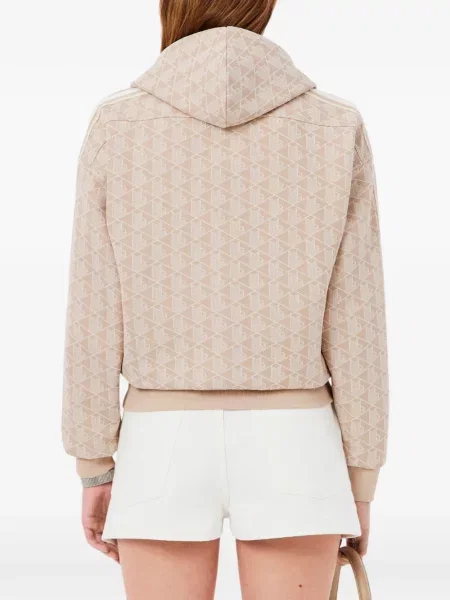 Hanorac cu glugă Lacoste cu imprimeu geometric