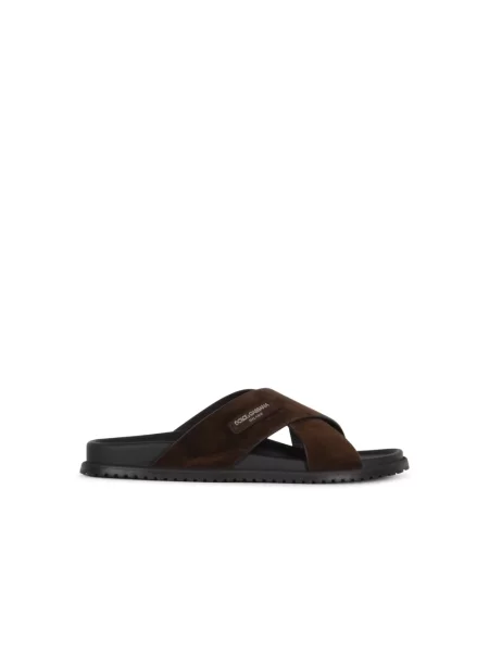 Klapki Dolce And Gabbana brązowe