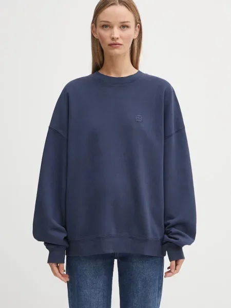 Anine Bing bluza miles gładka granatowy