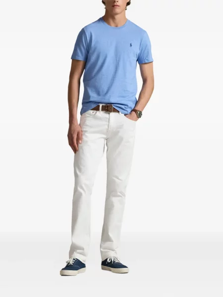 Ριγέ polo Polo Ralph Lauren με κουκούλα με αυτόγραφο λευκό