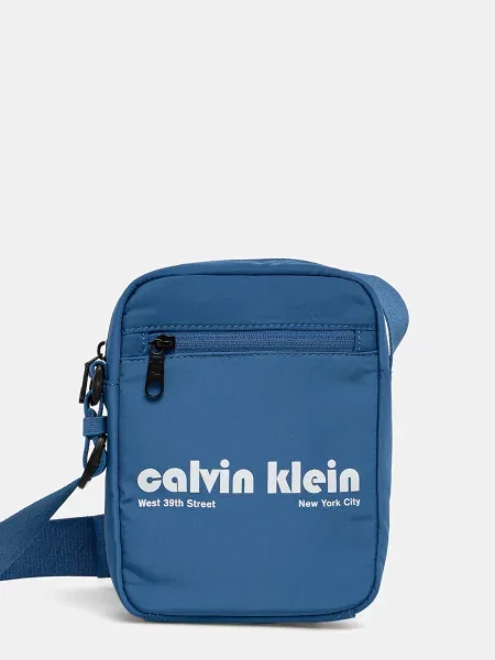 Crossbody torbica Calvin Klein Jeans modra