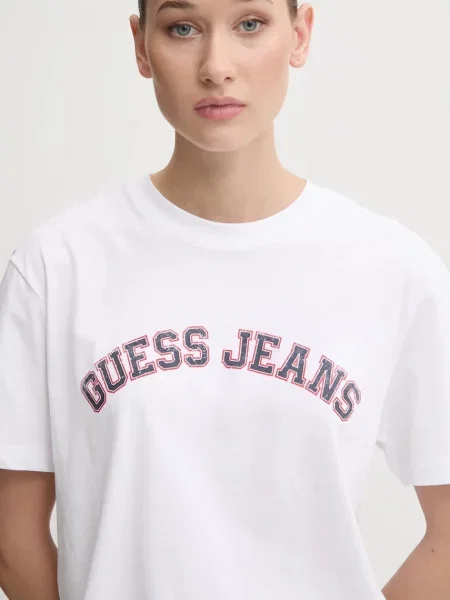 Тениска Guess Jeans бяло