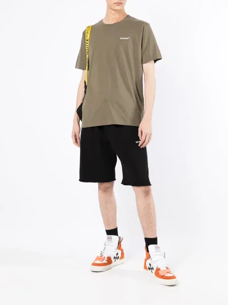 Pantaloni scurți Off-white cu imagine alb
