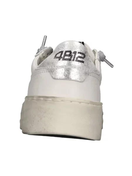 Sneakersy 4b12 skórzane białe