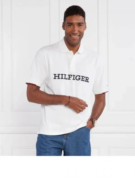Tommy Hilfiger Tenisz póló MONOTYPE STRUC ARCHI fehér