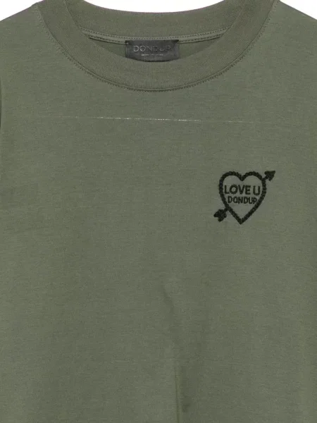 Tricou Dondup cu motiv cu inimi verde