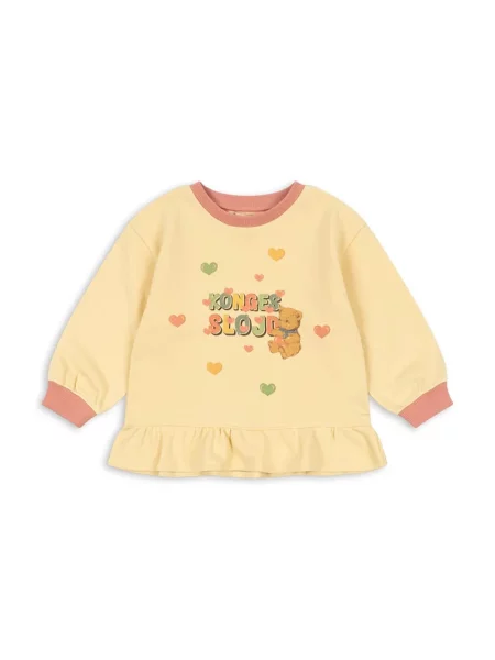 Konges Sløjd кофта дитяча з бавовною SPOTTY FRILL SWEAT GOTS