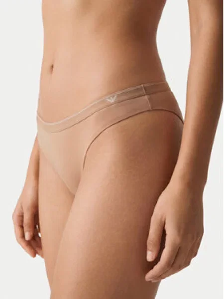 Emporio Armani Underwear nohavičky dámske s bavlnou béžová