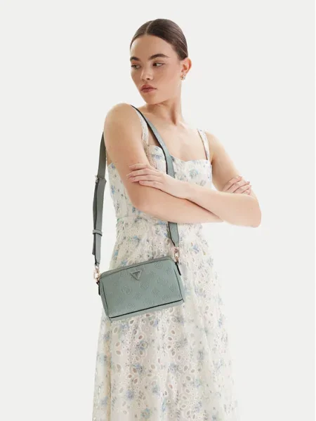 Geantă Guess Cresidia II Mini albastru