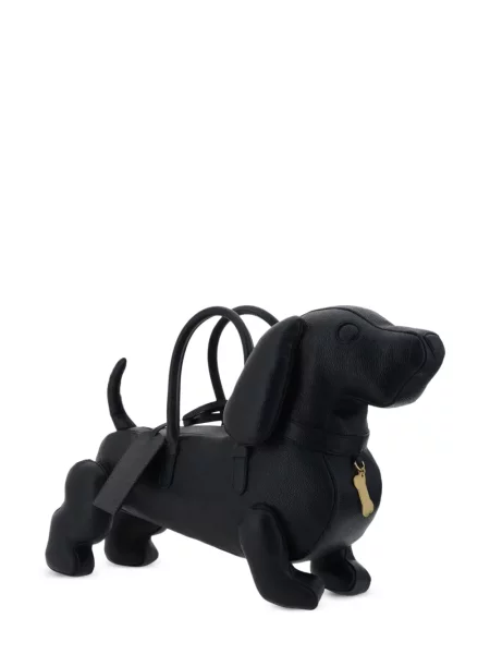 Geantă de mână Thom Browne din piele negru