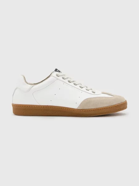 AllSaints sneakers din piele Leo Low Top barbati alb