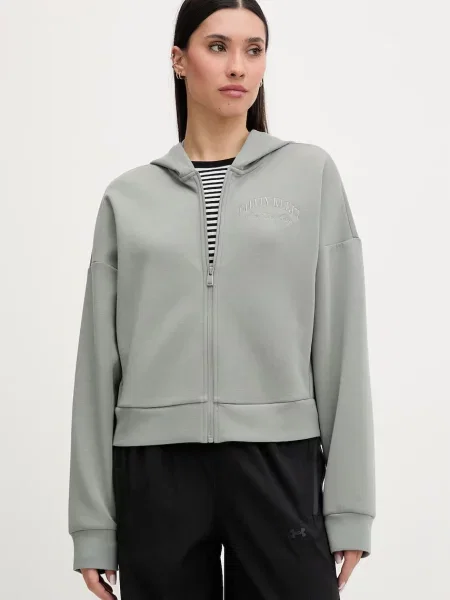 Calvin Klein Performance bluza rozpinana z kapturem zielona