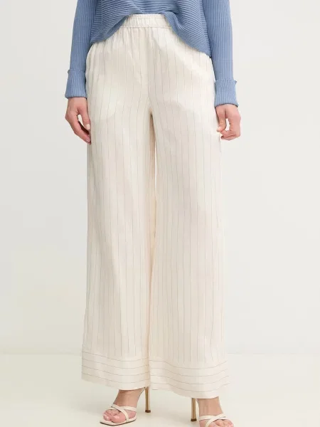 Marella SPORT Pantaloni COCCIO | Straight fit | cu adaos de in bej