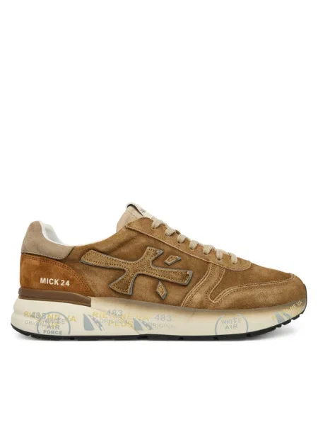 Sneakerși Premiata din piele bej