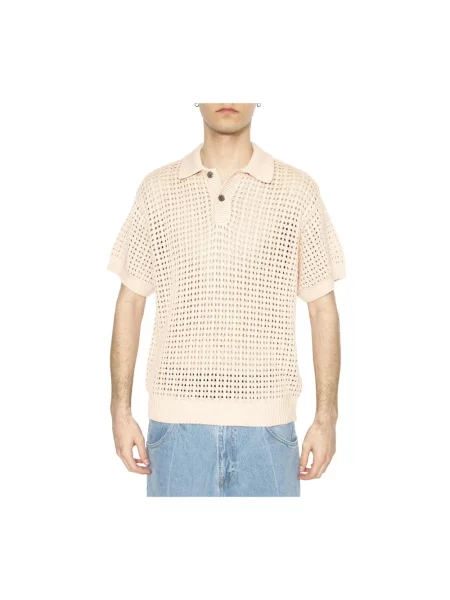 Koszulka polo Obey różowa