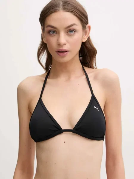 Trójkątny biustonosz bikini PUMA Swim czarne
