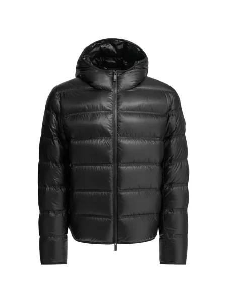 Geacă cu puf Moncler cu glugă negru