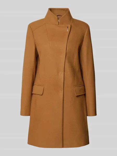 Liu Jo płaszcz z domieszką wełny brązowy
