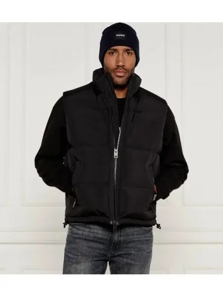 HUGO De puf vestă Birontino negru