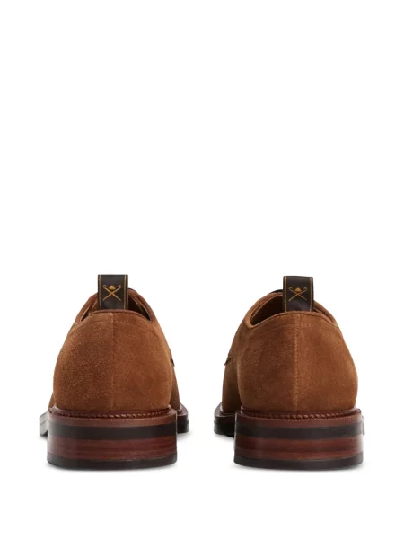 Pantofi derby Hackett London din piele de căprioară maro