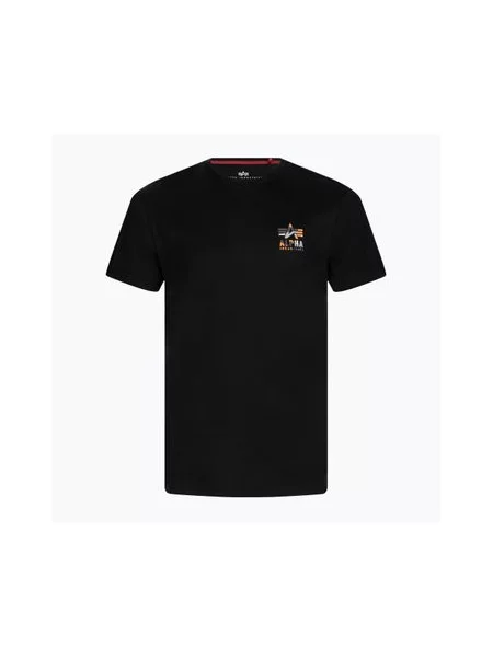 Камуфляжная футболка Alpha Industries с принтом черная