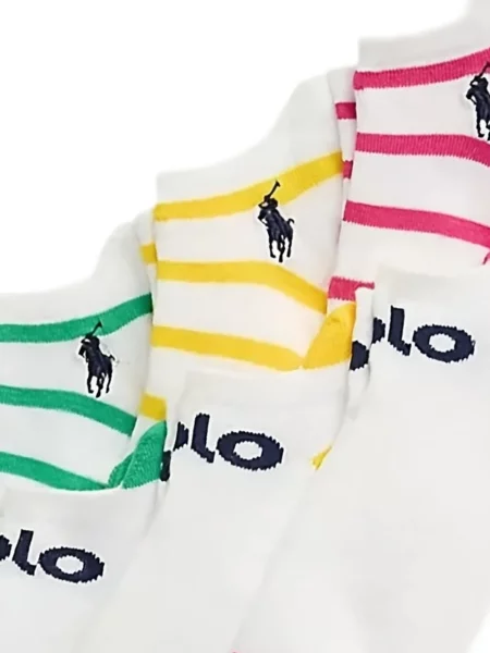 Cămașă Polo Ralph Lauren cu broderie tricotate cu decolteu în V albastru