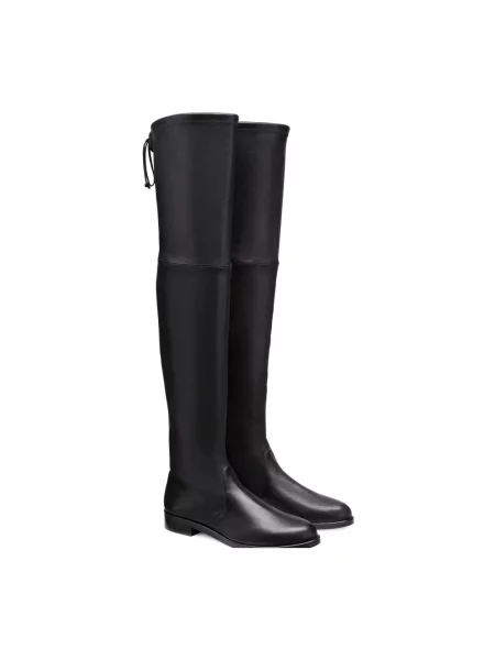 Muszkieterki Stuart Weitzman skórzane czarne