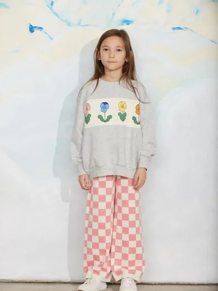 Mini Rodini штани wide leg дитячі Chess