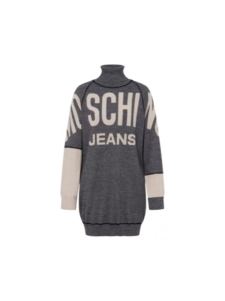 Sukienka Moschino wełniana szara