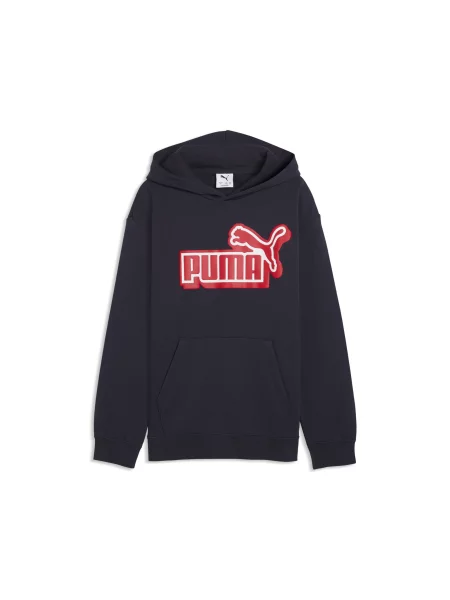 PUMA Młodzieżowa luźna bluza z kapturem Essentials Logo Lab Akcesoria niebieski