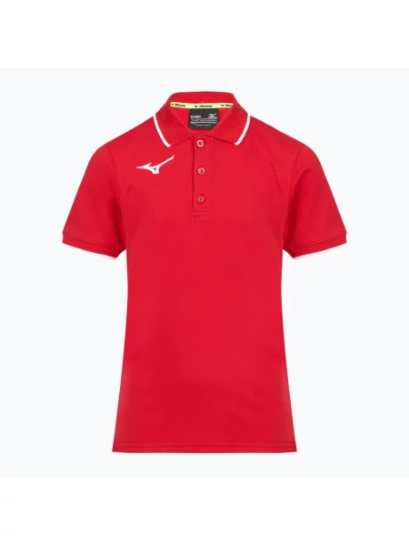 Gyermek póló Mizuno Polo red/white. Méret: fehér