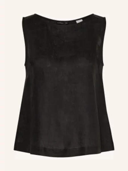 Van Laack Lněné Tričko Vl-Tae-Br černá