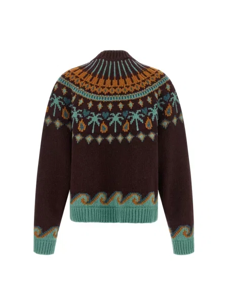 Sweter Alanui wełniany brązowy