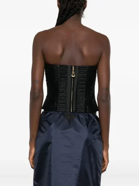 Bluză Aje cu funde negru