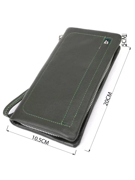 Кожаный кошелек St Leather Accessories зеленый