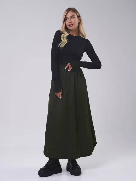 ISSA Plus Спідниця максі хакі