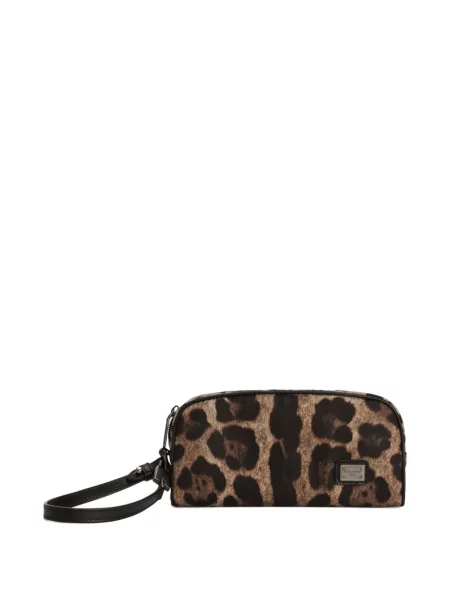 Geantă Dolce & Gabbana cu imagine cu model leopard maro