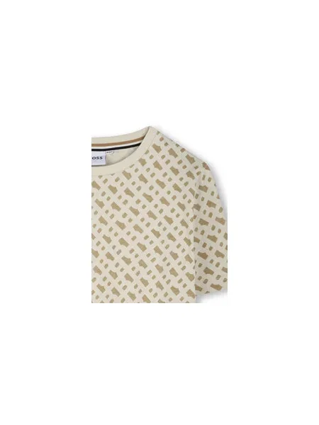 BOSS Póló D Slim Fit bézs