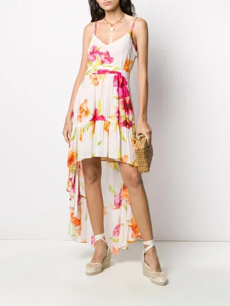 Rochie Twinset cu model floral cu imagine alb
