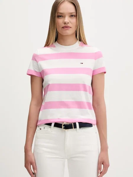 Tommy Jeans tričko růžové