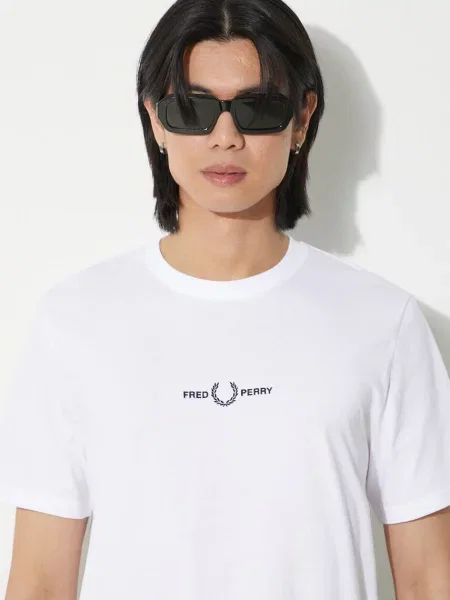 Fred Perry tricou din barbati cu imprimeu alb