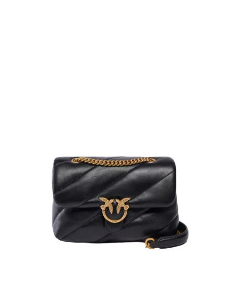 PINKO Kabelka PINKO LOVE PUFF MINI SMALL B. SHEEP NAPPA BORSA' černá