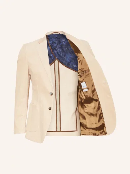 Paul Oblekové Sako Slim Fit Z Manšestru ecru uni