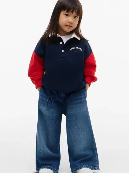 Tommy Hilfiger тениска с яка за деца с