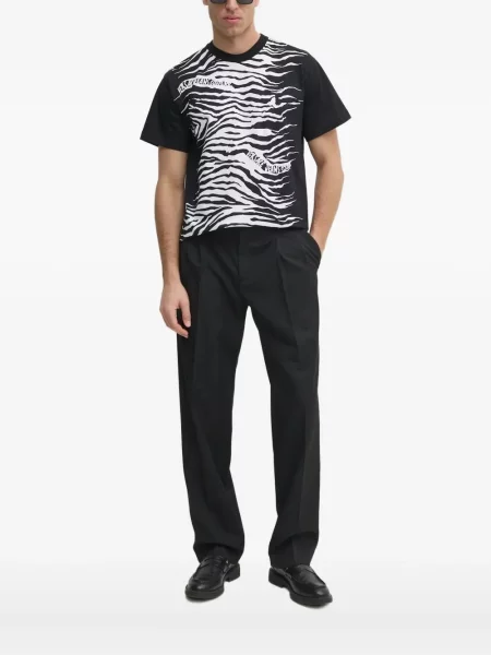 Тениска Versace Jeans Couture с принт с принт зебра черно