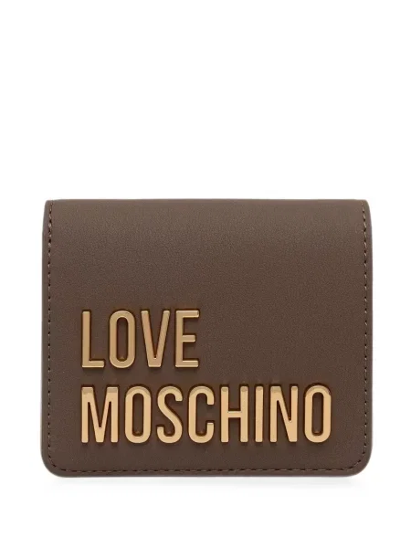 Portofel Love Moschino cu autograf maro